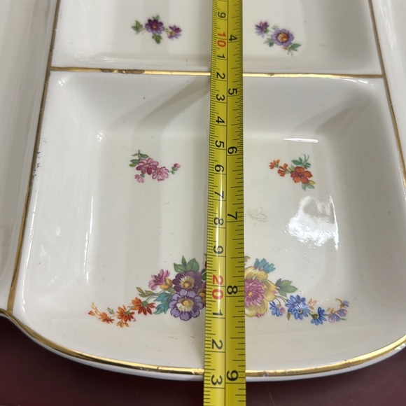 Vintage 1930s Erphila Art Pottery Dresser/Perfume Tray. Colorful Flowers Set - Picture 6 of 8